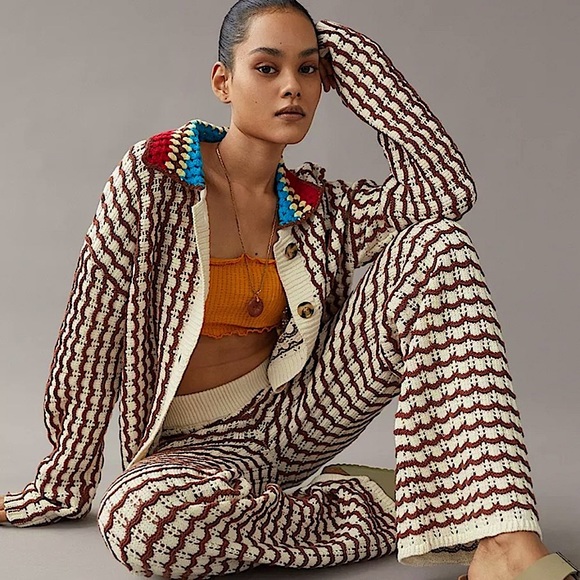 Urban Outfitters Sweaters - UO Bec Knit Cardigan in Brown Multi. Size Medium. NWOT